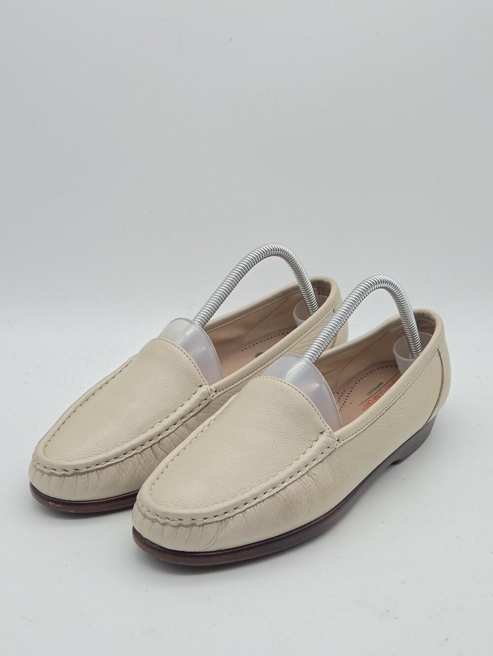 SAS Simplify Leather Loafers Ecru‎ Size 9 Wide - Picture 3 of 8